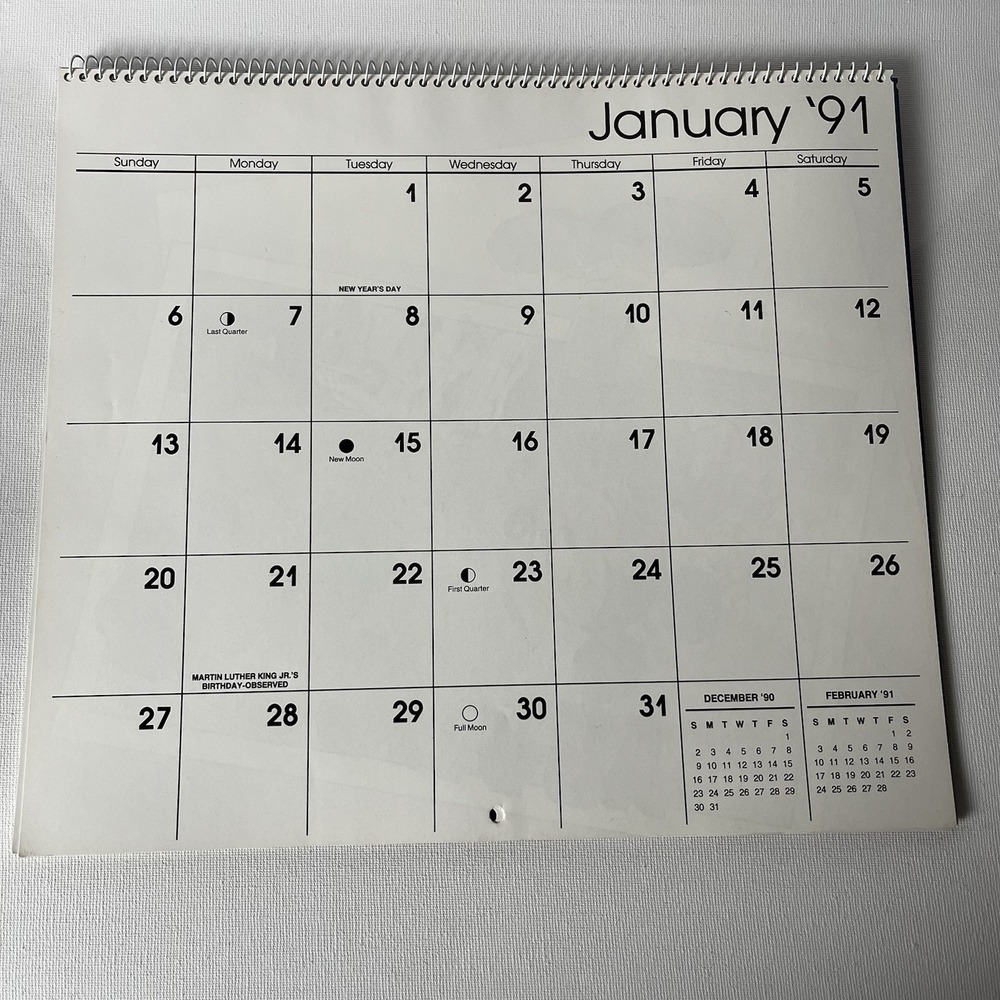 Vintage‎ Walt Disney Mickey Mouse 1991 Calendar - New - Picture 5 of 10